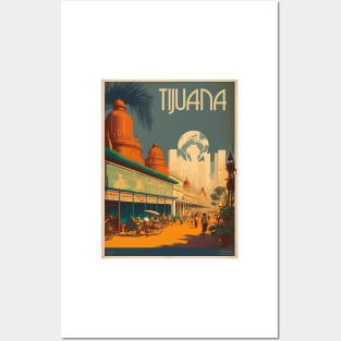 Tijuana Vintage Travel Art Poster Posters and Art